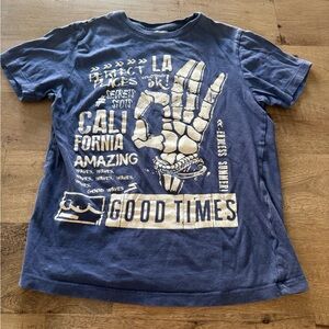 Zara Boys Navy graphic skeleton Tee size 8 years